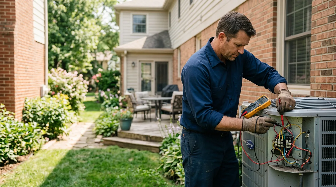 HVAC technician working near Marienthal, KS